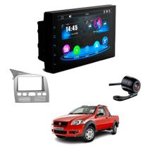 Central Multimídia Mp5 2 Din Faaftech 7 Polegadas + Câmera de Ré Borboleta + Moldura 2din