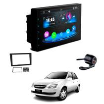 Central Multimídia Mp5 2 Din Faaftech 7 Polegadas + Câmera de Ré Borboleta + Moldura 2din
