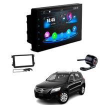 Central Multimídia Mp5 2 Din Faaftech 7 Polegadas + Câmera de Ré Borboleta + Moldura 2din