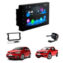 Central Multimídia Mp5 2 Din Faaftech 7 Polegadas + Câmera de Ré Borboleta + Moldura 2din