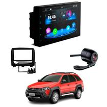 Central Multimídia Mp5 2 Din Faaftech 7 Polegadas + Câmera de Ré Borboleta + Moldura 2din