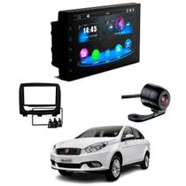 Central Multimídia Mp5 2 Din Faaftech 7 Polegadas + Câmera de Ré Borboleta + Moldura 2din