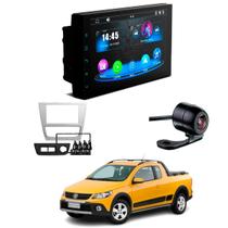 Central Multimídia Mp5 2 Din Faaftech 7 Polegadas + Câmera de Ré Borboleta + Moldura 2din