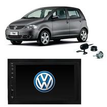 Central Multimídia MP5 2 Din p/ Fox Tela 7” Touch, Bluetooth, USB Câmera de Ré Moldura