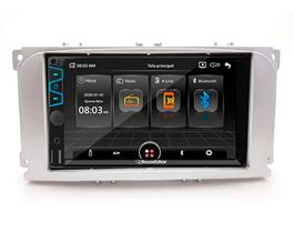Central Multimídia MP5 2 Din Roadstar RS404BR 7" Espelhamento BT USB SD AUX + Câmera de Ré Borboleta + Moldura 2din Peça