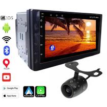 Central Multimídia Mp5 2 Din Wifi Tv Digital Gps Android 10.0 Usb Bluetooth Tela 7 Polegadas