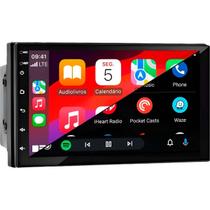 Central Multimídia Mp5 7 Tela de Vidro IPS Carplay Android Auto Sem Fio Espelhamento USB BT