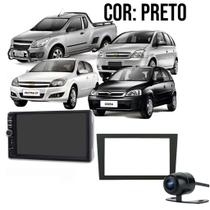Central Multimídia Mp5 Bluetooth Espelhamento Tela Corsa Vectra Montana Meriva Câmera de Ré Moldura