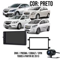 Central Multimídia Mp5 Bluetooth Espelhamento Tela Onix Spin Cobalt Prisma Câmera de Ré Moldura