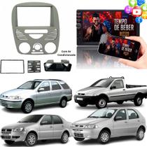 Central Multimídia Mp5 Bluetooth+Moldura 2din 7 Com Ar FIAT PALIO/SIENA/STRADA/WEEKEND-G2 2002/2014