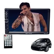 Central Multimidia MP5 CarPlay Android Auto 2 Din 7 Polegadas Honda Fit 2001 2002 2003 até 2021