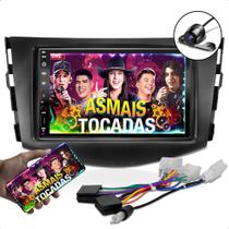 central multimidia mp5 e moldura para rav4 + chicote plug and play e adpatador de antena