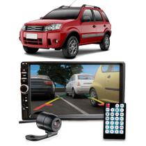 Central Multimidia Mp5 Espelha Bluetooth Dvd 2 Din Ford Ecosport 2005 2006 2007 2008 Câmera de Ré