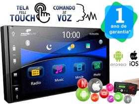 Central Multimídia MP5 MP8 Plus Tay Tech Tela 7 Pol Espelh Android Ios Full Touchscreen Comando Voz