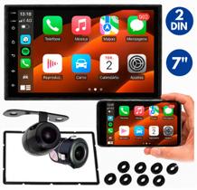 Central Multimídia Mp5 Roadstar RS719BR 7 pol Carplay Android com Moldura Painel Fox G2 2010 a 2013 Fiamon e Câmera de Ré RS210BR Pro Line