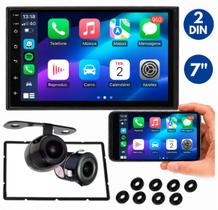 Central Multimídia Mp5 Roadstar RS719BR 7 Pol Carplay Android com Moldura Painel Golf 2000 a 2014 Fiamon e Câmera de Ré RS210BR Pro Line