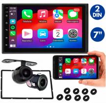 Central Multimídia Mp5 Roadstar RS719BR 7 pol Carplay Android com Moldura Painel Polo 2000 a 2014 Fiamon e Câmera de Ré RS210BR Pro Line