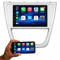 Central Multimídia Mp5 Roadstar RS719BR 7 pol Carplay Android e Moldura Painel Voyage G5 Fiamon Prata Central Multimídia Mp5 Roadstar RS719BR 7 pol Carplay Android e Moldura Painel Voyage G5 Fiamon Prata