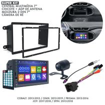 Central Multimídia MP8 + Camera ré + Chicote + Moldura Onix Cobalt Spin Prisma Central Multimídia MP8 + Camera ré + Chicote + Moldura Onix Cobalt Spin Prisma