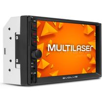 Central Multimídia Multilaser Evolve GP348 2 Din 7" BT Espelhamento Android Iphone MP3 GPS