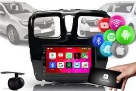 Central Multimidia Sistema Android E Carplay + Camera + Moldura RENAULT LOGAN 2014 - 2021 - Adak 2GB