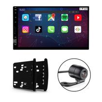 Central Multimídia Tela 7 Polegadas + Câmera de Ré + Moldura 2 Din Ford Ka 2008 A 2012