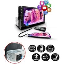 Central Multimídia Universal 1Din Com tela de 7, Bluetooth, Espelhamento via USB - MP5 CAR Central Multimídia Universal 1Din Com tela de 7, Bluetooth, Espelhamento via USB - MP5 CAR