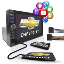 Central Multimídia Universal Mp5 Bt 1 Din 7 Espelha Dvd Câm Chevrolet