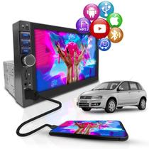 Central Multimídia Universal Mp5 Bt 1 Din 7 Espelha Dvd Câm Fiat Stilo