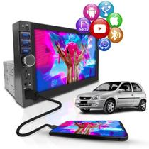 Central Multimídia Universal Mp5 Bt 1 Din 7 Espelha Dvd Câm Gm Corsa