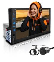 Central Multimídia Universal Mp5 Bt 1 Din 7 Espelha Dvd Câmera de Ré