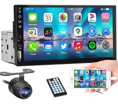 Central Multimídia Universal Mp5 Câmera Bt Espelha Dvd 1 Din