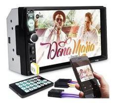 Central Multimídia Universal Mp5 Câmera Bt Espelha Dvd 2 Din Central Multimídia Universal Mp5 Câmera Bt Espelha Dvd 2 Din