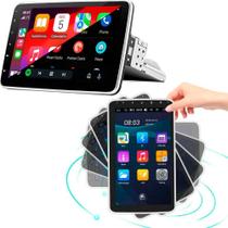 Central Multimidia Wifi Carplay Android Auto 2Gb 64Gb Tela Flutuante Rotativa Touch 1Din