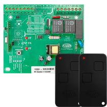 Central Placa De Comando Para Portão Eletrônico Kxhb30 + 2 Controle 2 Canais Preto Rossi