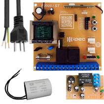 Central Placa Motor Peccinin Capacitor de Partida 12uf Placa Luz de Garagem Tomada 3 Pinos 10a Rabicho 3 metros