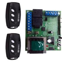 Central Placa Portão Eletrônico Basculante Deslizante BV DZ Rcg Cca-10 Clp + 2 Controles