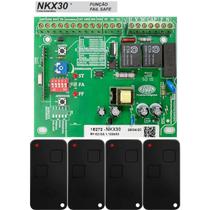 Central Placa Portão Eletronico Rossi Nkx30fs Kx30fs + 4 Controles Ntx com Clip de Fixação