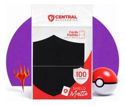 Central Shield Matte Preto 100 Sleeves Para Cartas Pokemon M Central Shield Matte Preto 100 Sleeves Para Cartas Pokemon M