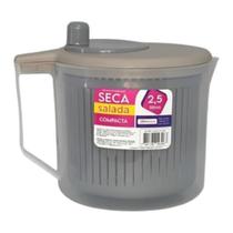 Centrífuga de Salada Compacta Seca 2,5 Litros Secador Manual Folhas Verduras Frutas Vegetais