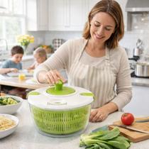 Centrifuga Seca Saladas Folhas Legumes Verduras Com Tampa Travas
