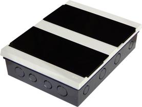 Centrinho PVC 12 16 Disjuntores Branco Porta Fumê Thompson