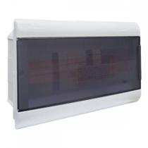 Centrinho Steck Pvc Embutir Fume Para 16 Disjuntores Din Sem Barramento