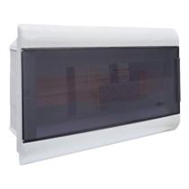 Centrinho Steck Pvc Embutir Fume Para 16 Disjuntores Din Sem Barramento