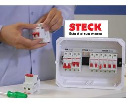 Centrinho steck pvc embutir para 16 disjuntores sem barramento branco