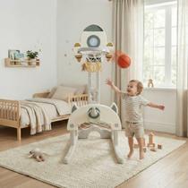Centro de Atividades Multiesporte Infantil 3 em 1 (Basquete, Argolas e Mini Gol)