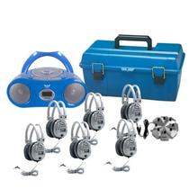 Centro de escuta Hamilton Buhl para 6 pessoas com CD/cassete/FM Boombox Bluetooth Centro de escuta Hamilton Buhl para 6 pessoas com CD/cassete/FM Boombox Bluetooth