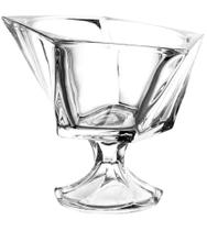 Centro De Mesa 21,5cm Altura Por 25,5cm Viola Cristal Ecológico Com Pé