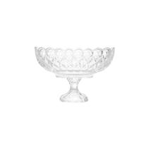 Centro de mesa 29 cm de cristal transparente com pé Angel Wolff - 35219