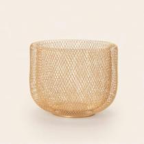 Centro de Mesa Aramado em Metal Dourado 17 x 20 cm - Mart